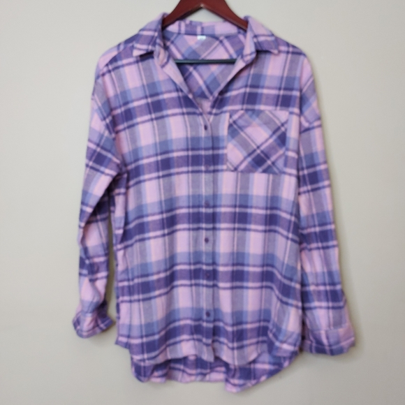 bp Boyfriend Plaid Button-Up Shirt - Picture 2 of 6